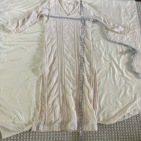 Xirena Tessa Ivory Textured Gauze Cotton V Neck Dress Wmns XS boho minimalist - Picture 11 of 11